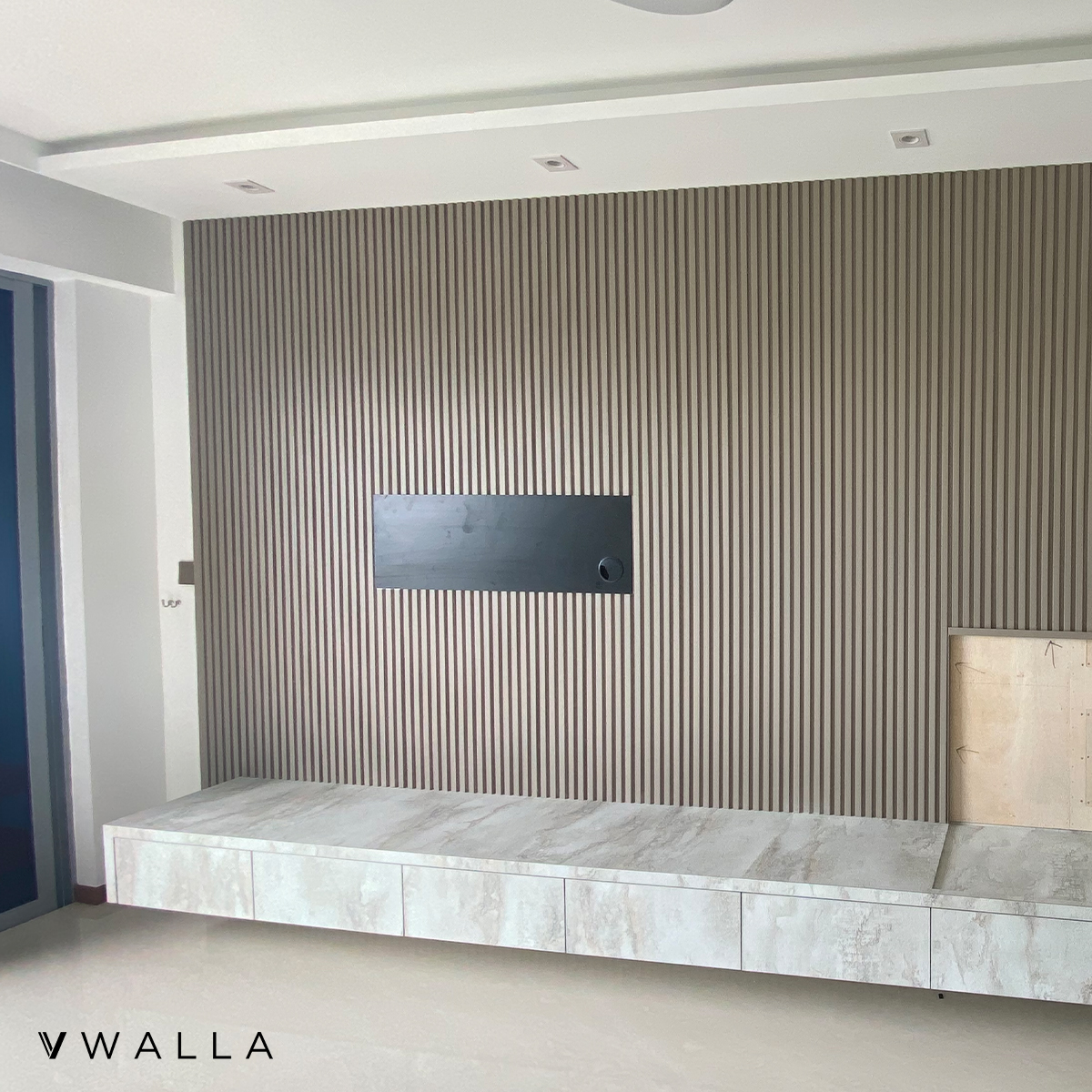 176809 TV Feature Wall Fluted Panel Vwalla