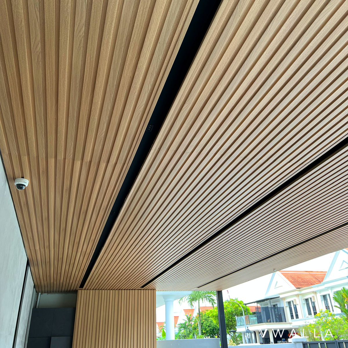 Fluted Panel Ceiling Car Porch