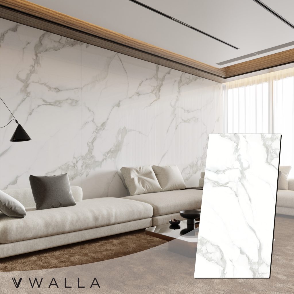 Calacatta faux marble panel