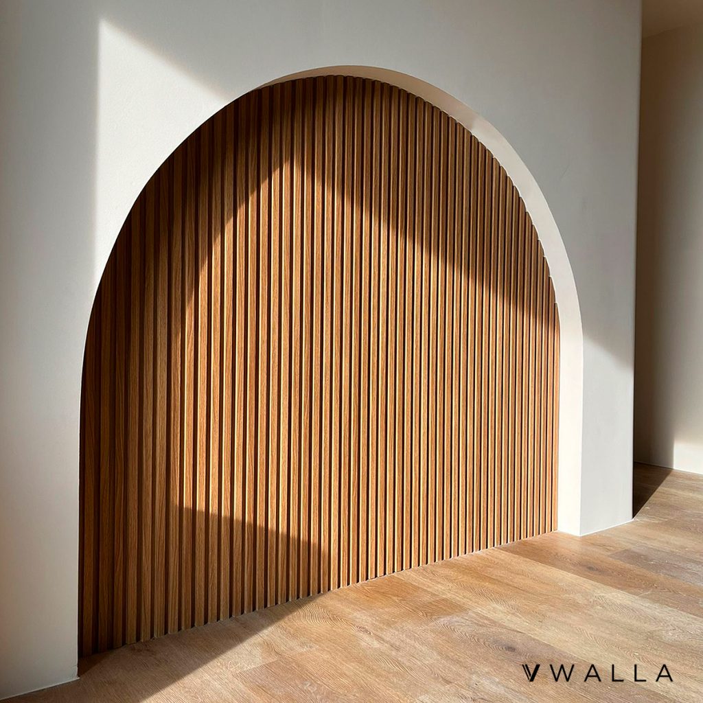 Feature wall with standard fluted panel