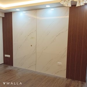 8005 Faux Marble TV Feature Fluted Wall Panels