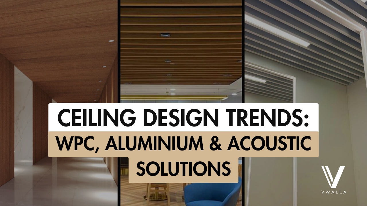 Banner for Blog: Ceiling Design Trends: WPC, Aluminium, and Acoustic Solutions